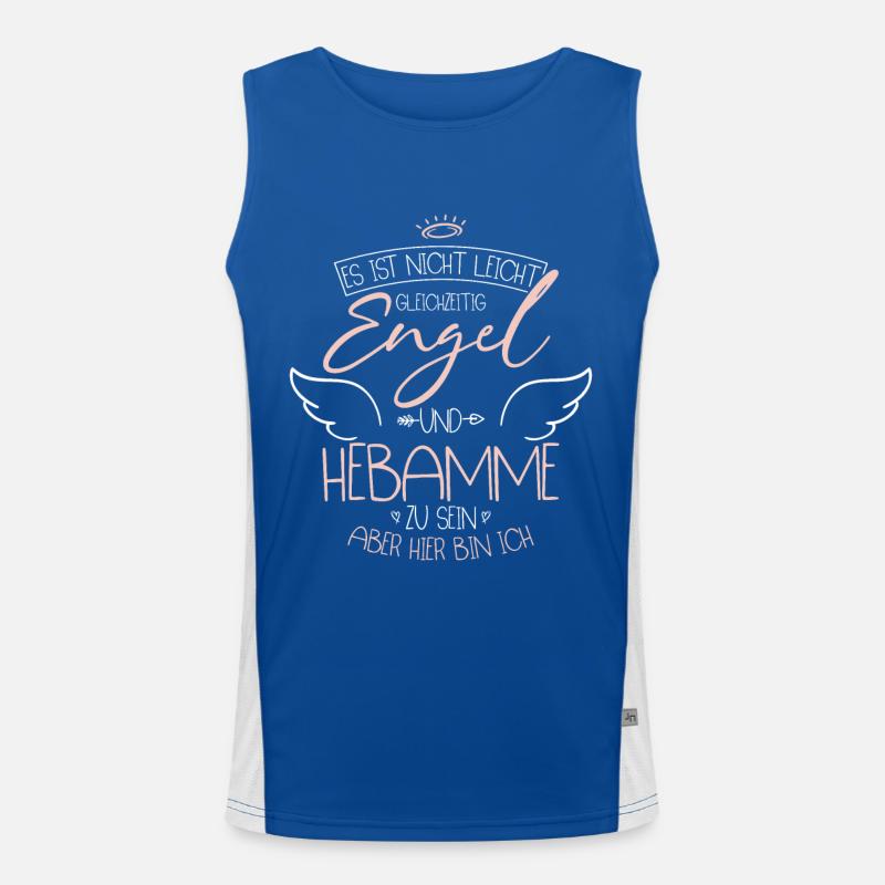Hebamme Funktionelles Kontrast-Tank Top für Männer 