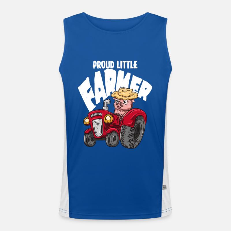 Proud little farmer Men's Functional Contrast Tank Top 