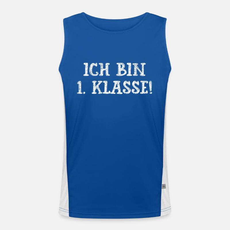 1st grade school Enrolment Men's Functional Contrast Tank Top 