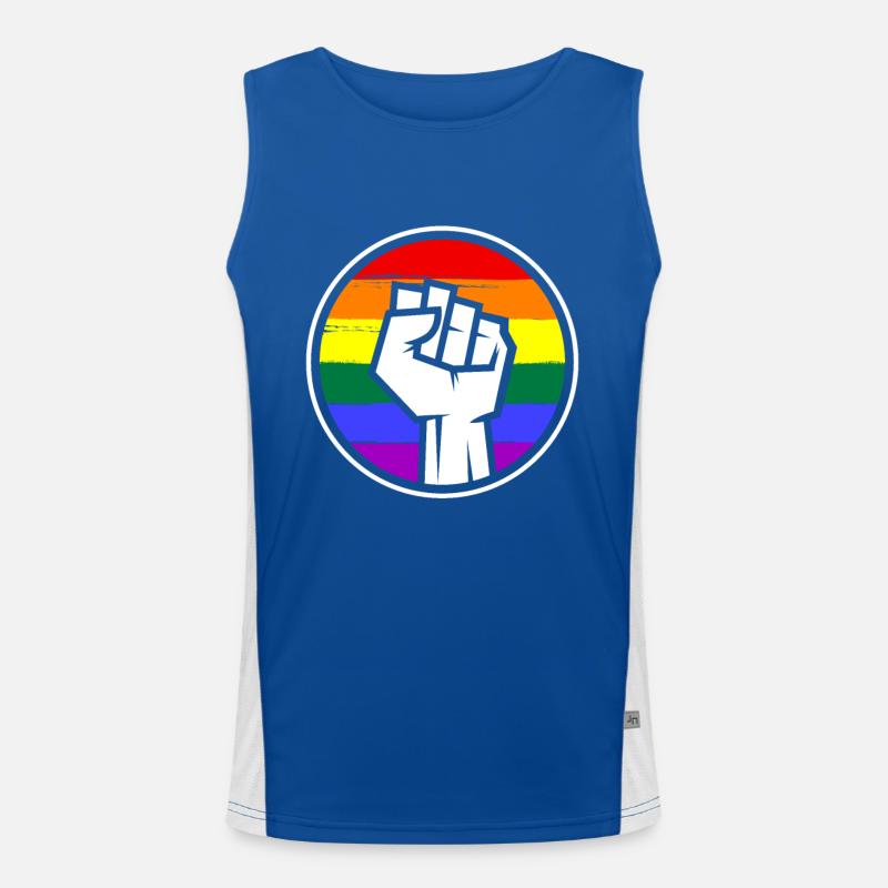 LGBT Men's Functional Contrast Tank Top 