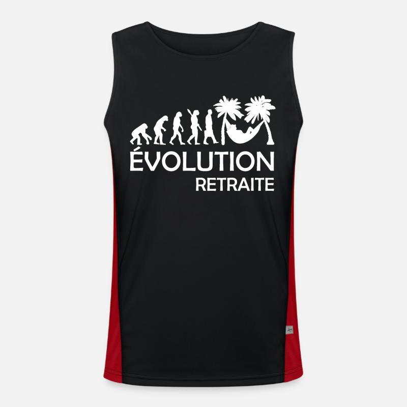 Évolution retraite / humour retraité Débardeur respirant contrasté Homme 