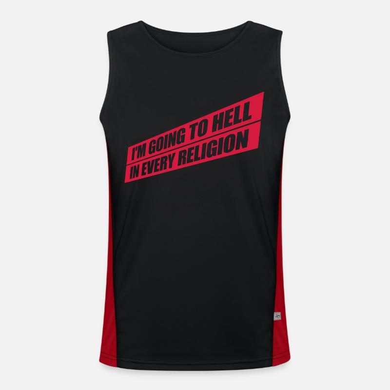 in going to hell Men's Functional Contrast Tank Top 