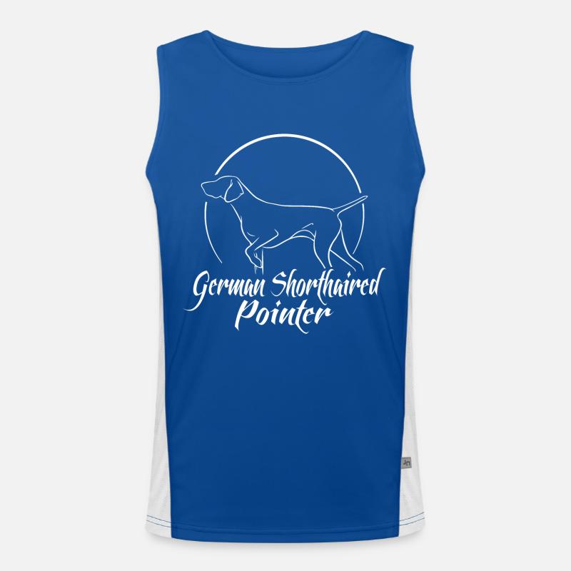 German Shorthaired Pointer Jagdhunde Hund Wilsigns Funktionelles Kontrast-Tank Top für Männer 
