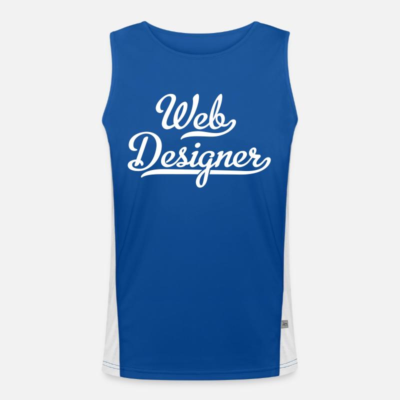 Web Designer Funktionelles Kontrast-Tank Top für Männer 