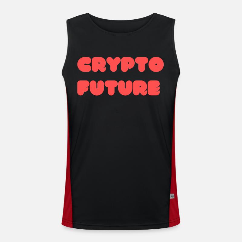 Krypto Zukunft Funktionelles Kontrast-Tank Top für Männer 