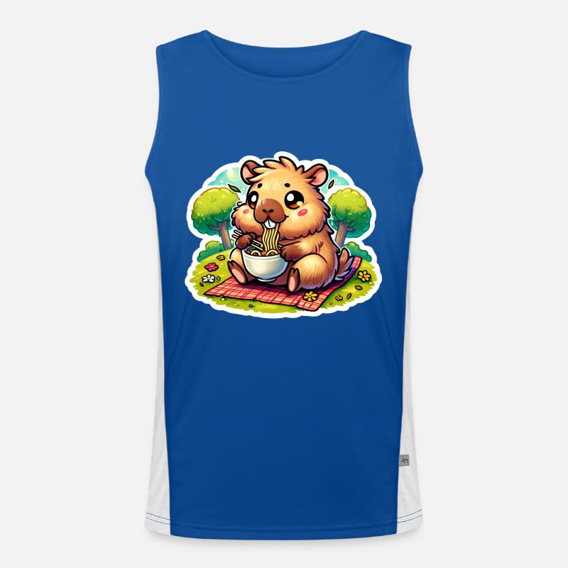 Capybara Ramen Kawaii Anime Débardeur respirant contrasté Homme 