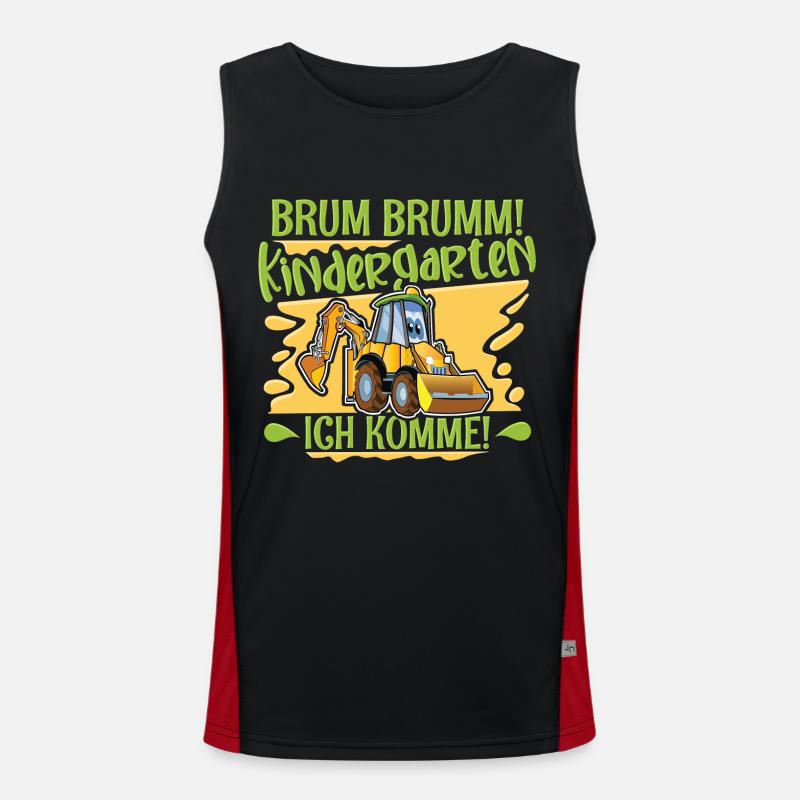 Kindergarten Bagger Funktionelles Kontrast-Tank Top für Männer 