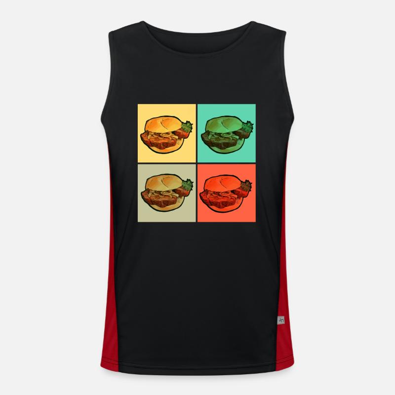 Leberkas Fleischkäse Buns Men's Functional Contrast Tank Top 