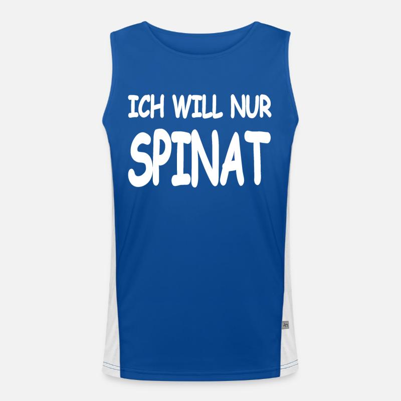 Spinat Funktionelles Kontrast-Tank Top für Männer 