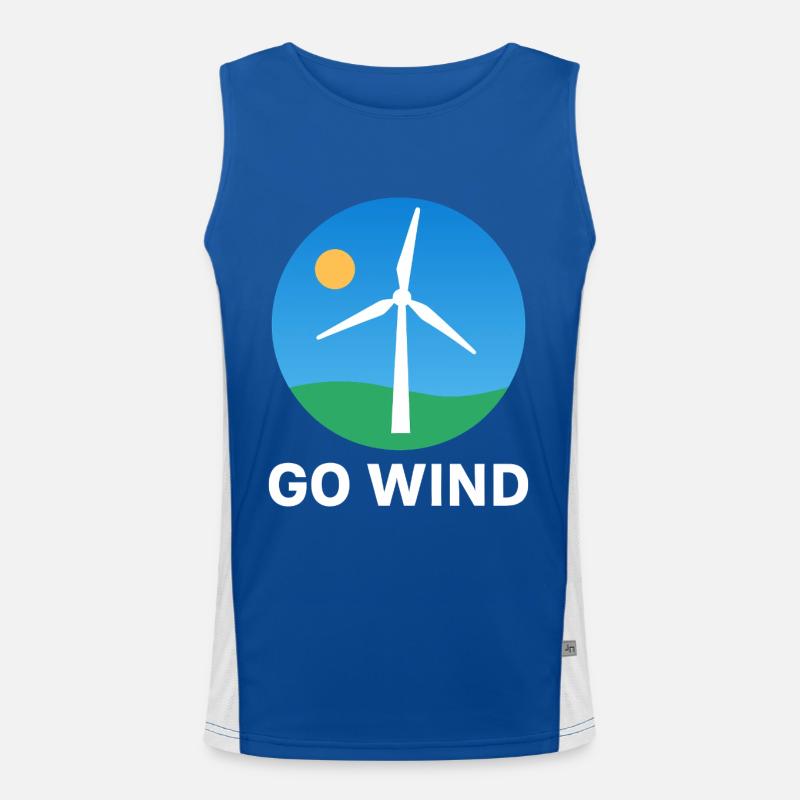 Support Wind Energy – Pro Clean Wind Power Men's Functional Contrast Tank Top 