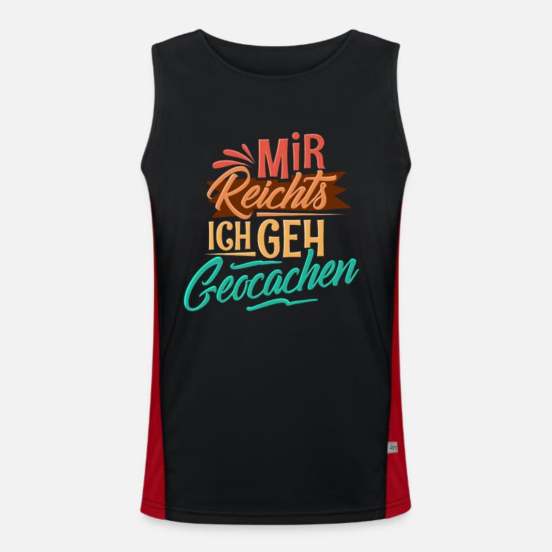 Geocaching Funktionelles Kontrast-Tank Top für Männer 