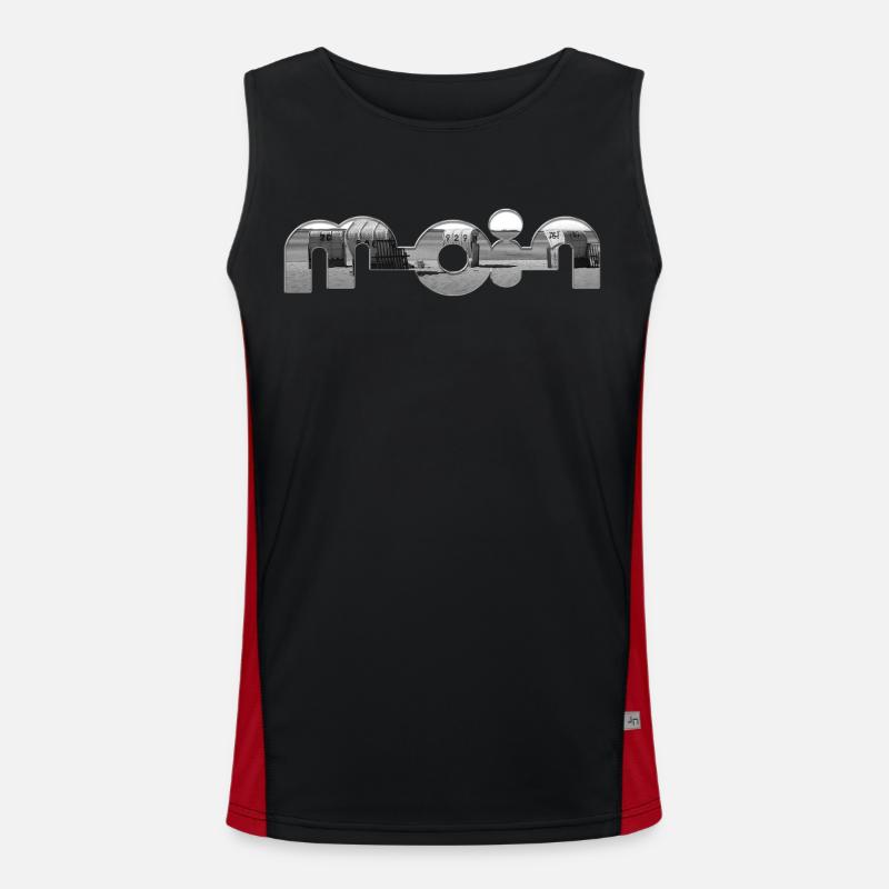 Hello - Men's Functional Contrast Tank Top - black/red
