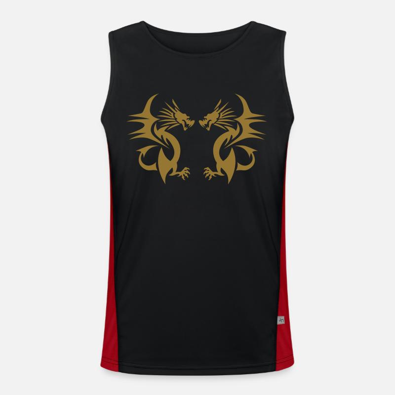 Drachen Funktionelles Kontrast-Tank Top für Männer 