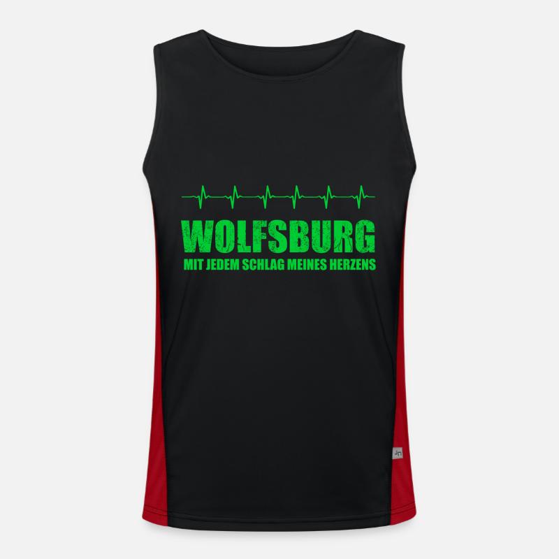 WOLFSBURG-Geschenk Funktionelles Kontrast-Tank Top für Männer 