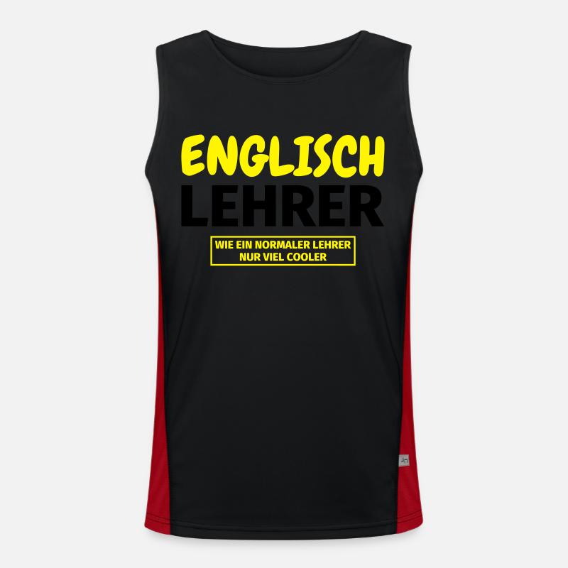 Englischlehrer Geschenk Funktionelles Kontrast-Tank Top für Männer 