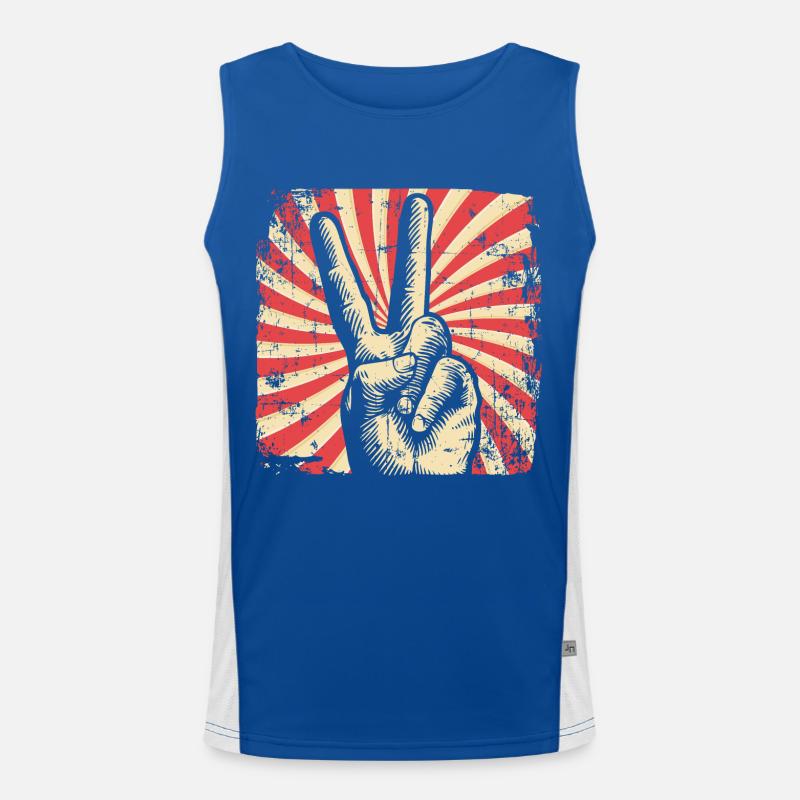 Peace Peace Movement Men's Functional Contrast Tank Top 