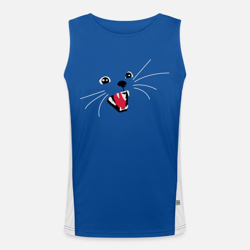 Böse Katze Funktionelles Kontrast-Tank Top für Männer 