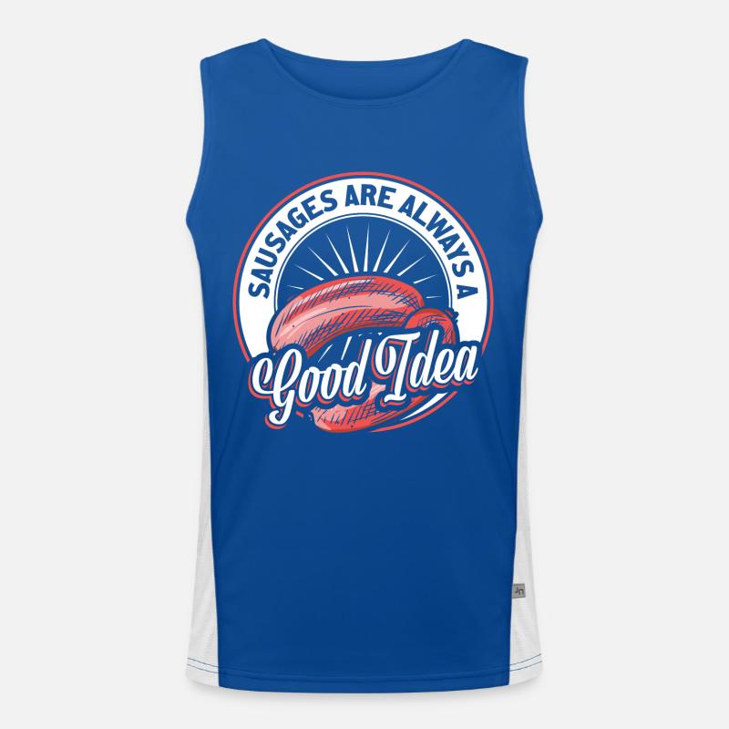 Wurst Funktionelles Kontrast-Tank Top für Männer 