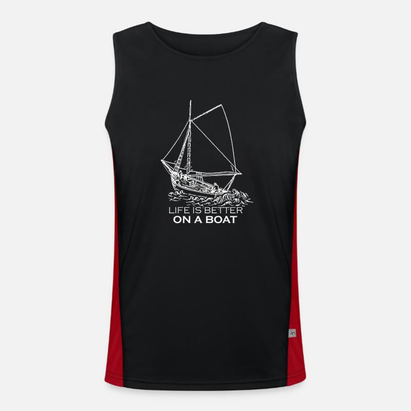 Boat sailing Men's Functional Contrast Tank Top 