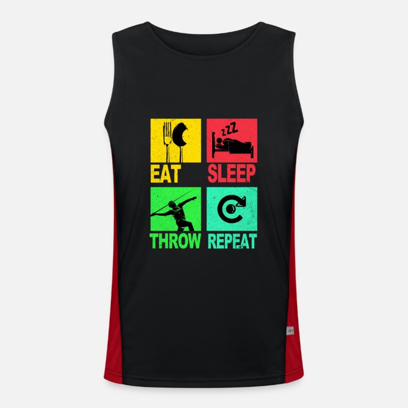 Javelin ThrowIng Ancient Greece Athlete Spear Men's Functional Contrast Tank Top 