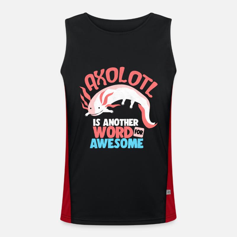 Axolotl Funktionelles Kontrast-Tank Top für Männer 