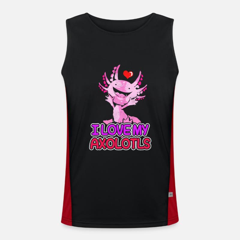 Axolotl Funktionelles Kontrast-Tank Top für Männer 