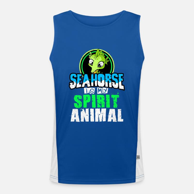 Seepferd Funktionelles Kontrast-Tank Top für Männer 