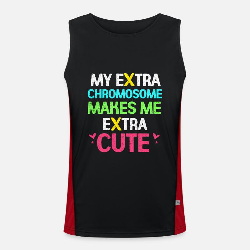 Down Syndrom Funktionelles Kontrast-Tank Top für Männer 