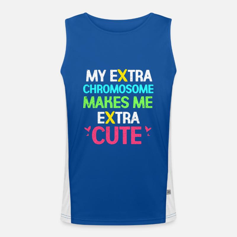 Down syndrome Men's Functional Contrast Tank Top 