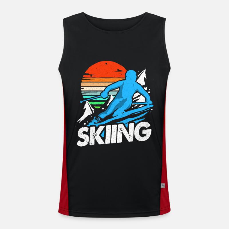 Skiing Skiing Skiing Skiing Skiing Men's Functional Contrast Tank Top 