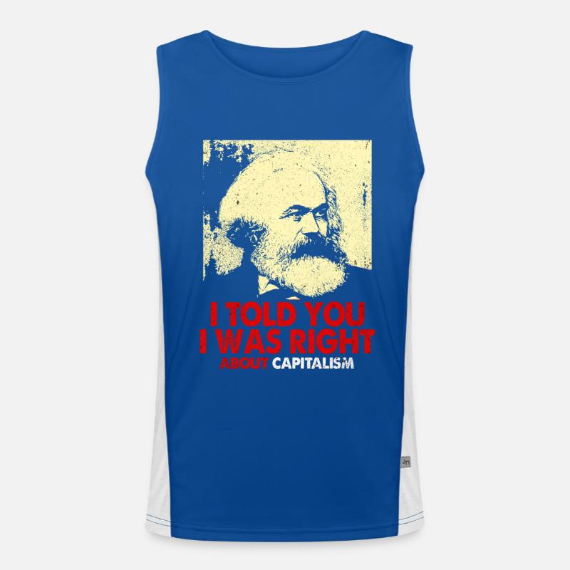 Kommunismus Funktionelles Kontrast-Tank Top für Männer 
