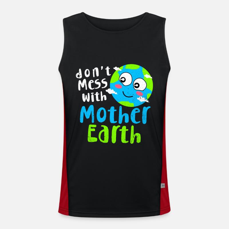 Tag der Erde Funktionelles Kontrast-Tank Top für Männer 