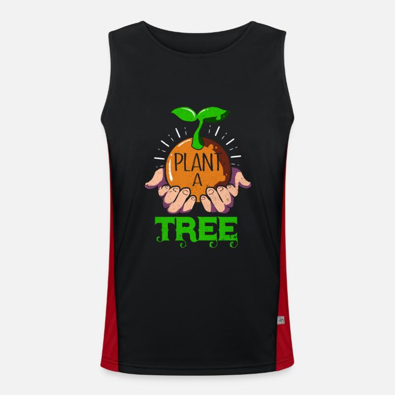 Tag der Erde Funktionelles Kontrast-Tank Top für Männer 