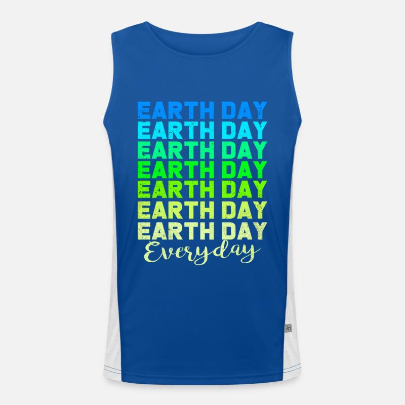Tag der Erde Funktionelles Kontrast-Tank Top für Männer 