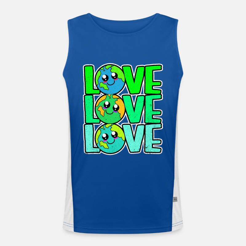 Tag der Erde Funktionelles Kontrast-Tank Top für Männer 