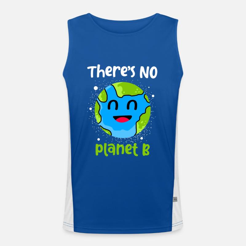 Klimawandel Earth Day Umweltschutz Öko Bio Erde Funktionelles Kontrast-Tank Top für Männer 