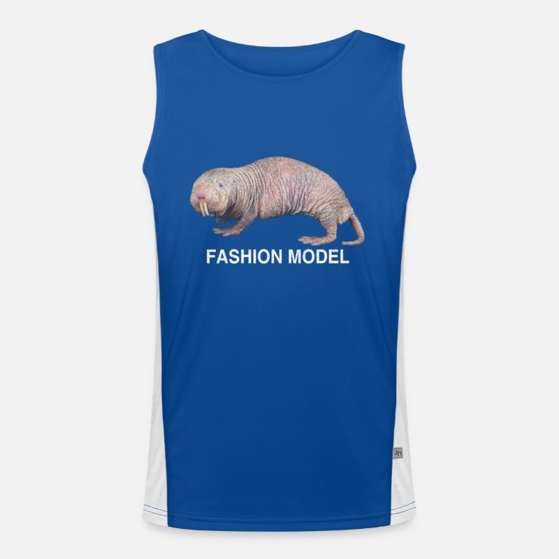Nude mole mole animal Men's Functional Contrast Tank Top 