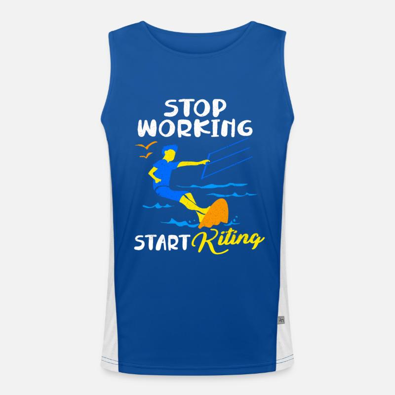 Kiteboard Canotta sportiva da uomo in contrasto cromatico 