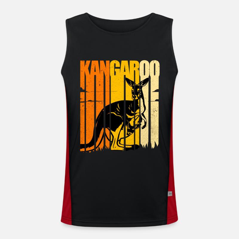 Känguru Funktionelles Kontrast-Tank Top für Männer 