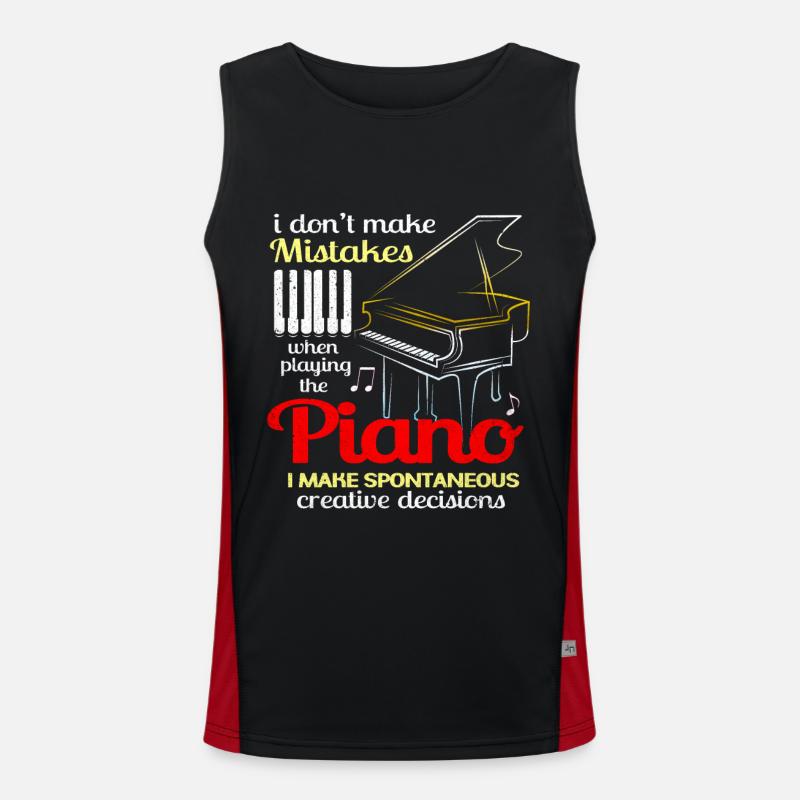 Piano Funktionelles Kontrast-Tank Top für Männer 