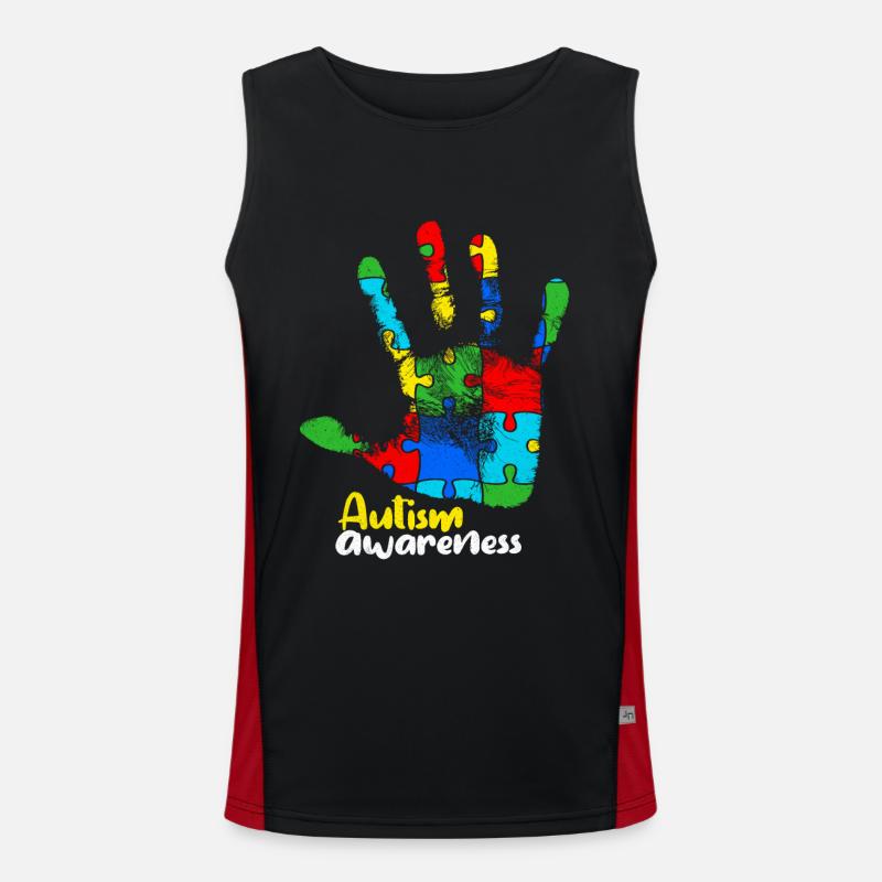 Autismus Funktionelles Kontrast-Tank Top für Männer 