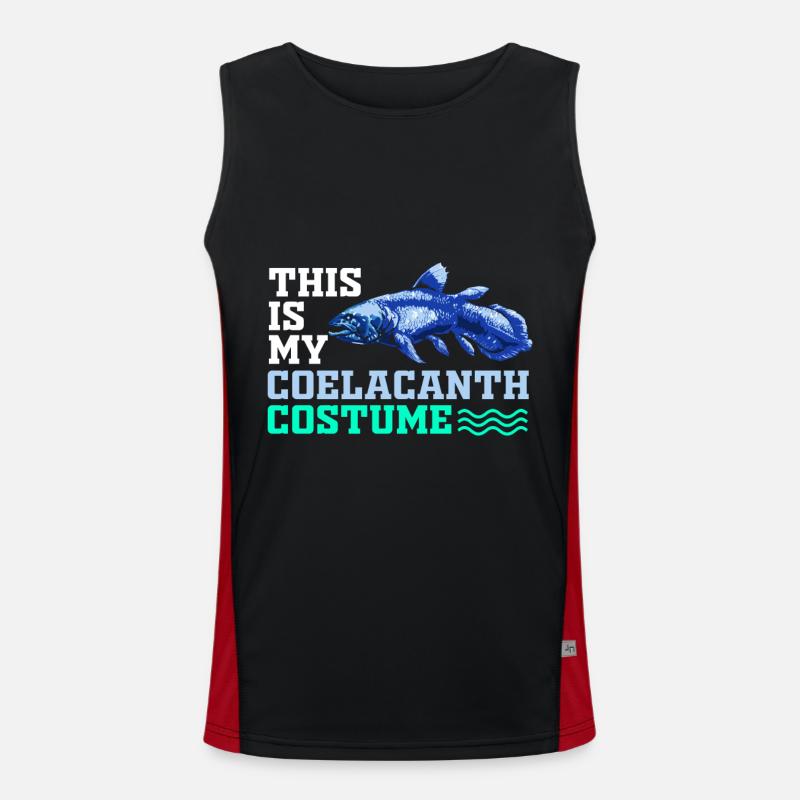 Coelacanth Extinct Fossil Fish Gift Men's Functional Contrast Tank Top 