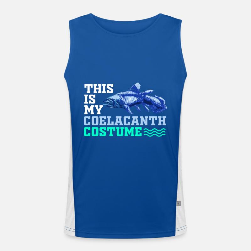Coelacanth Extinct Fossil Fish Gift Men's Functional Contrast Tank Top 