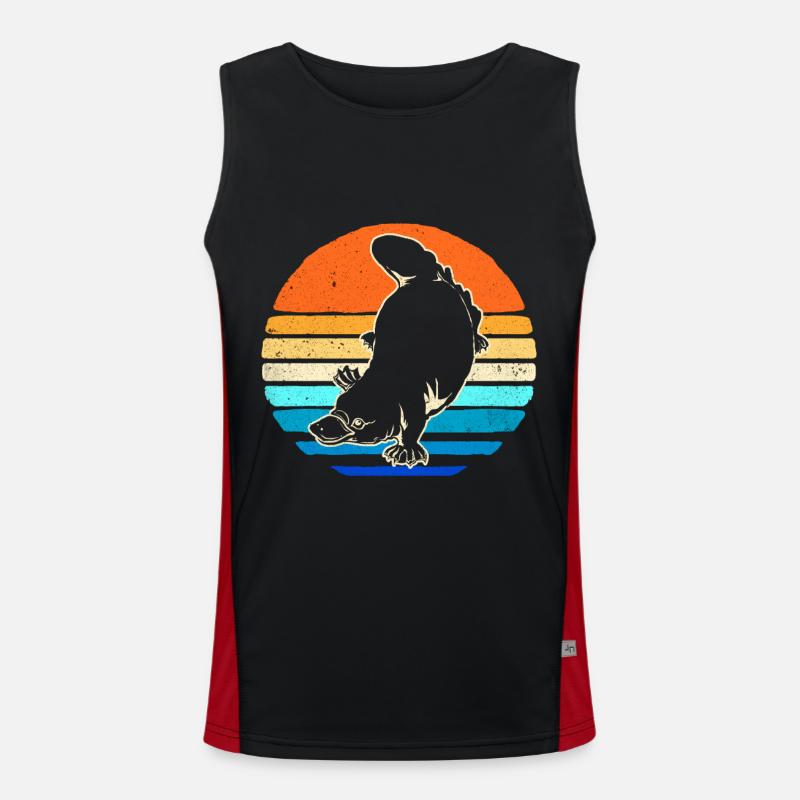 Schnabeltier Funktionelles Kontrast-Tank Top für Männer 