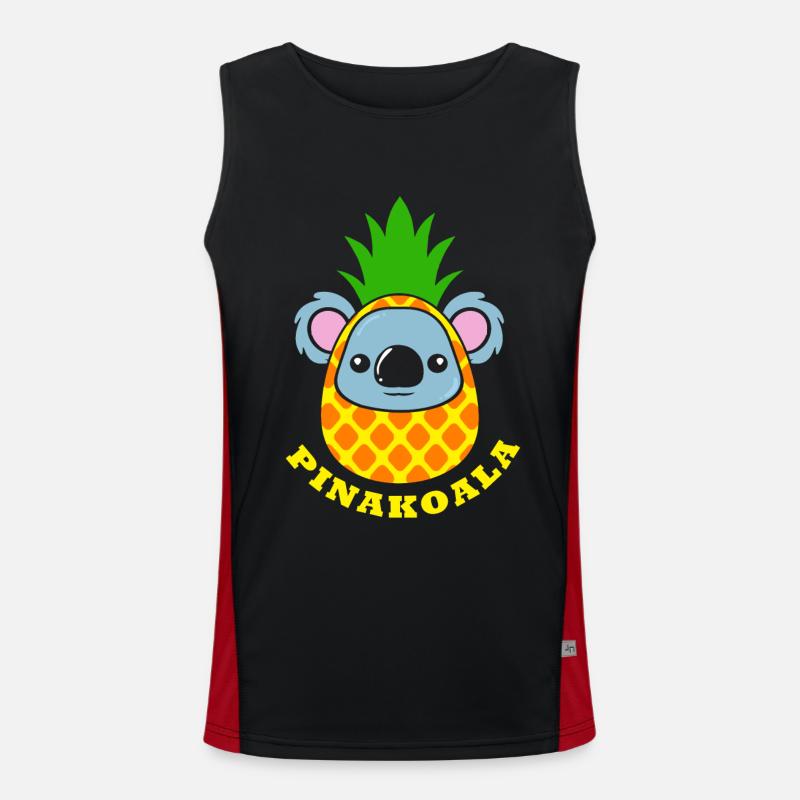 Koalabär Australien Backpacker Koala Tierschutz Funktionelles Kontrast-Tank Top für Männer 