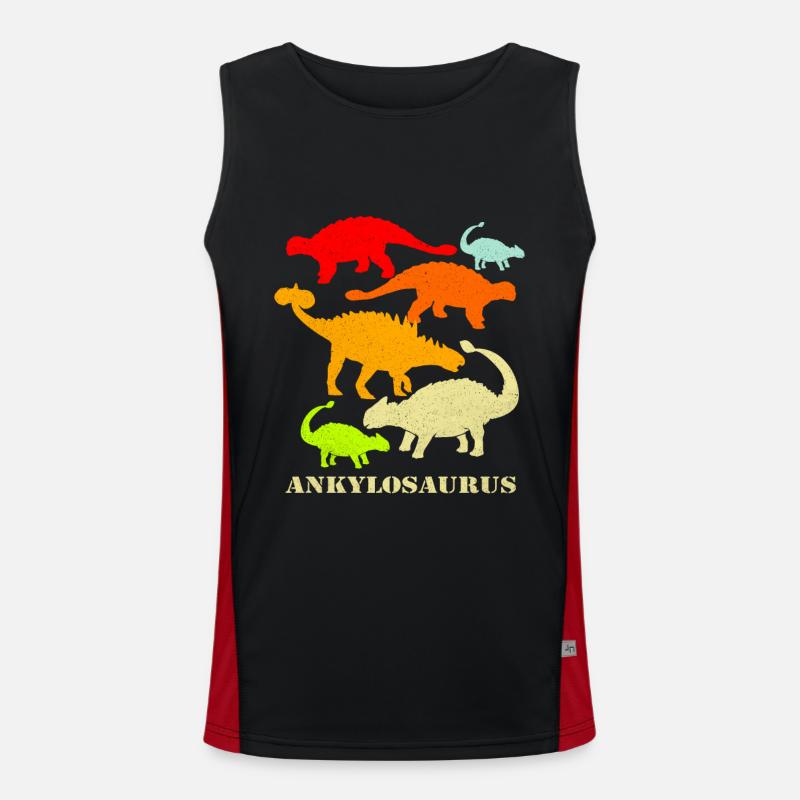 Ankylosaurus Funktionelles Kontrast-Tank Top für Männer 