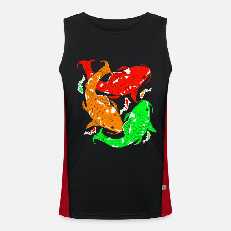Koi Funktionelles Kontrast-Tank Top für Männer 