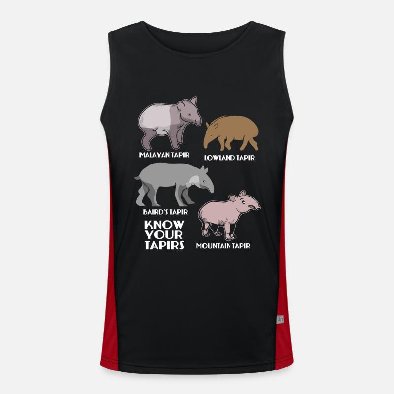 Tapir Danta Baird Zoo Tiere Geschenk Funktionelles Kontrast-Tank Top für Männer 