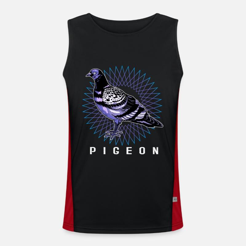 Taube Funktionelles Kontrast-Tank Top für Männer 