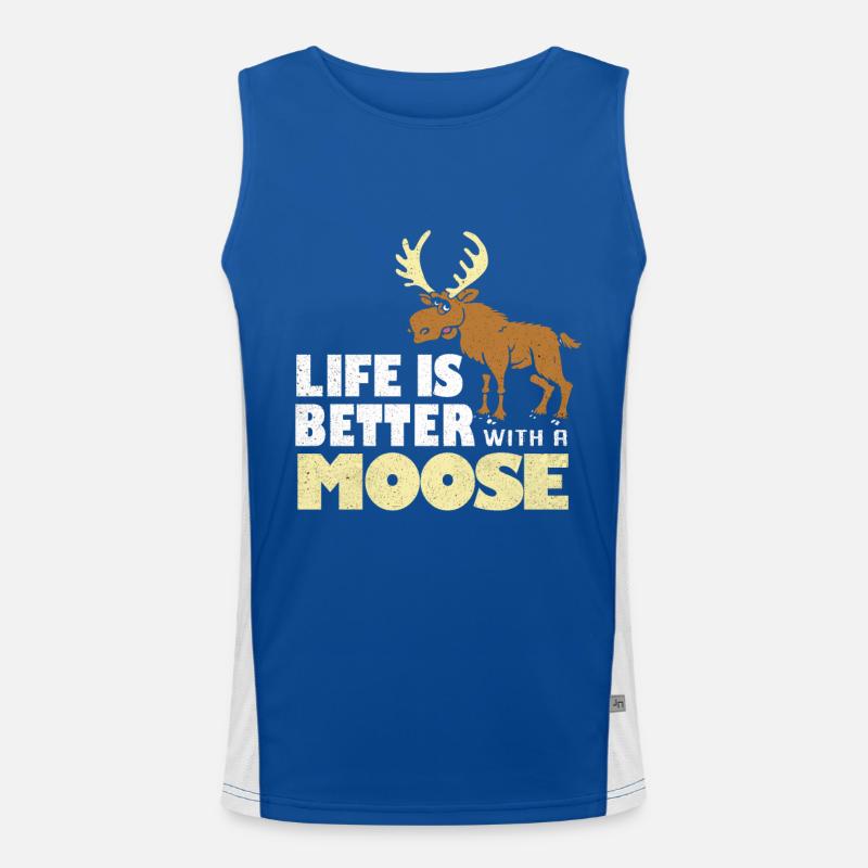 Elch Funktionelles Kontrast-Tank Top für Männer 